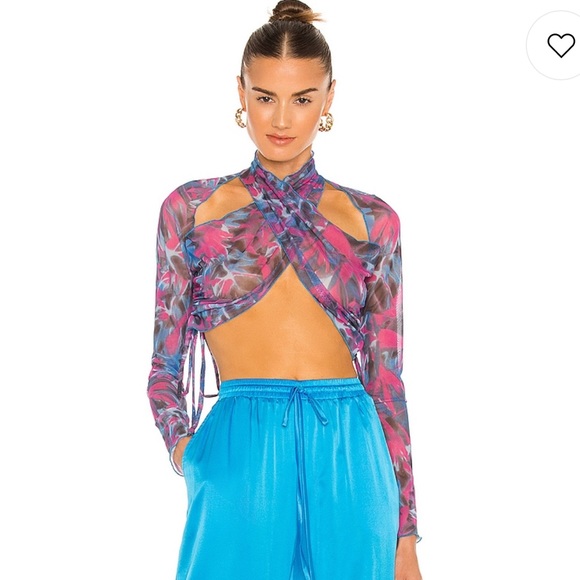 Alexander Wang Tops - Brand new Kim Shui overlap top purple blue print